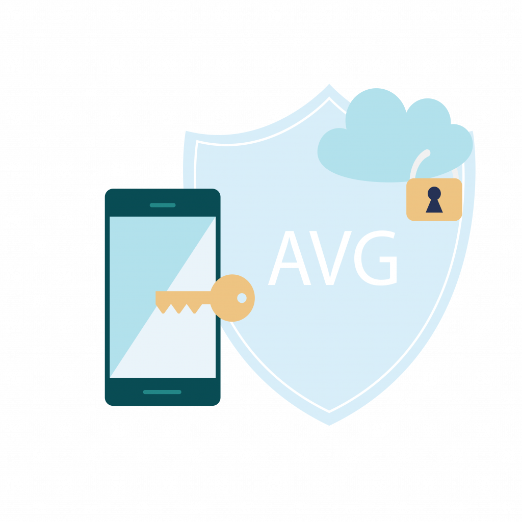 Illustratie van AVG security
