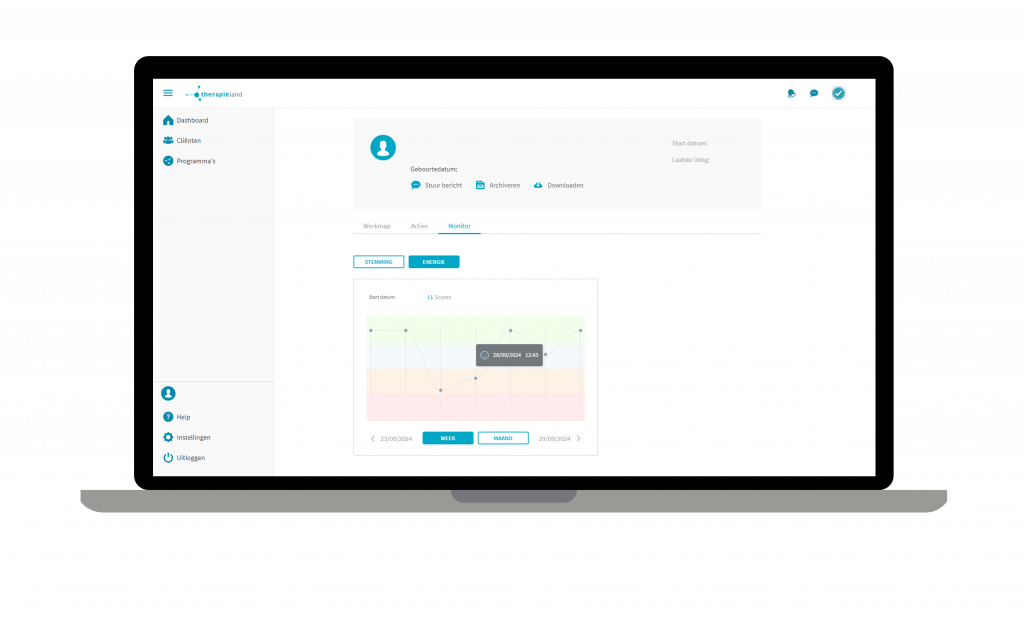 Monitor functie Therapieland